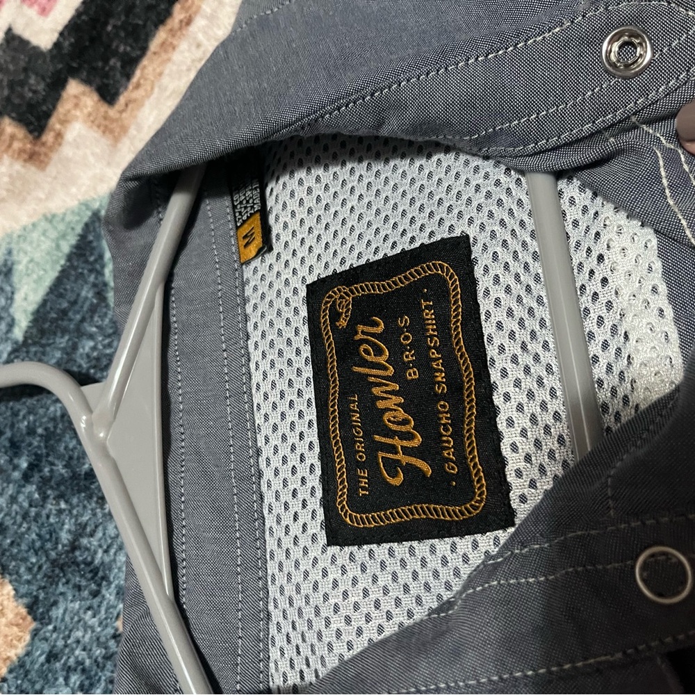 Howler Brothers Gray and Blue Casual Button Down Shirts - Picture 3 of 5